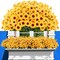 10 Bunches Artificial Sunflowers – Spring Tabletop Decor Faux Mums & Daisy Plants with Stems, UV-Resistant Silk Flowers for Home, Wedding, Garden, Indoor & Outdoor DIY Decor